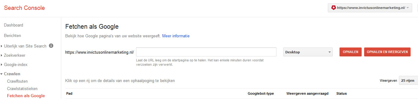 Fetchen als Google