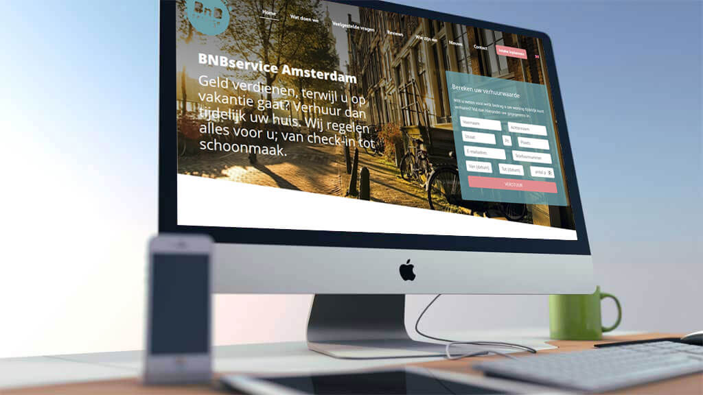 Professionele website voor BNBservice uit Amsterdam