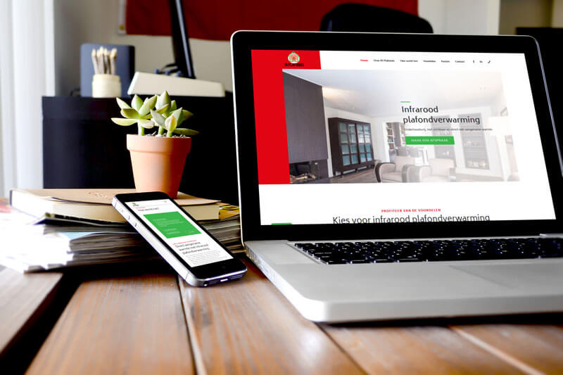 IR Plafonds website mock-up